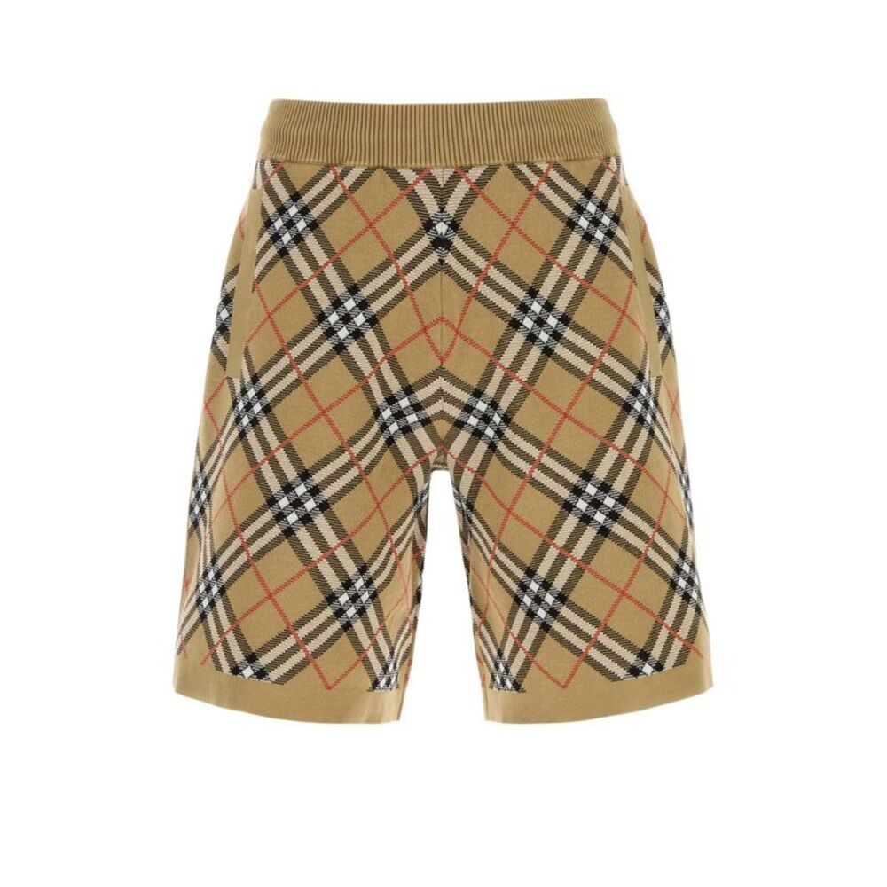 Burberry Men Embroidered Knit Bermuda Shorts